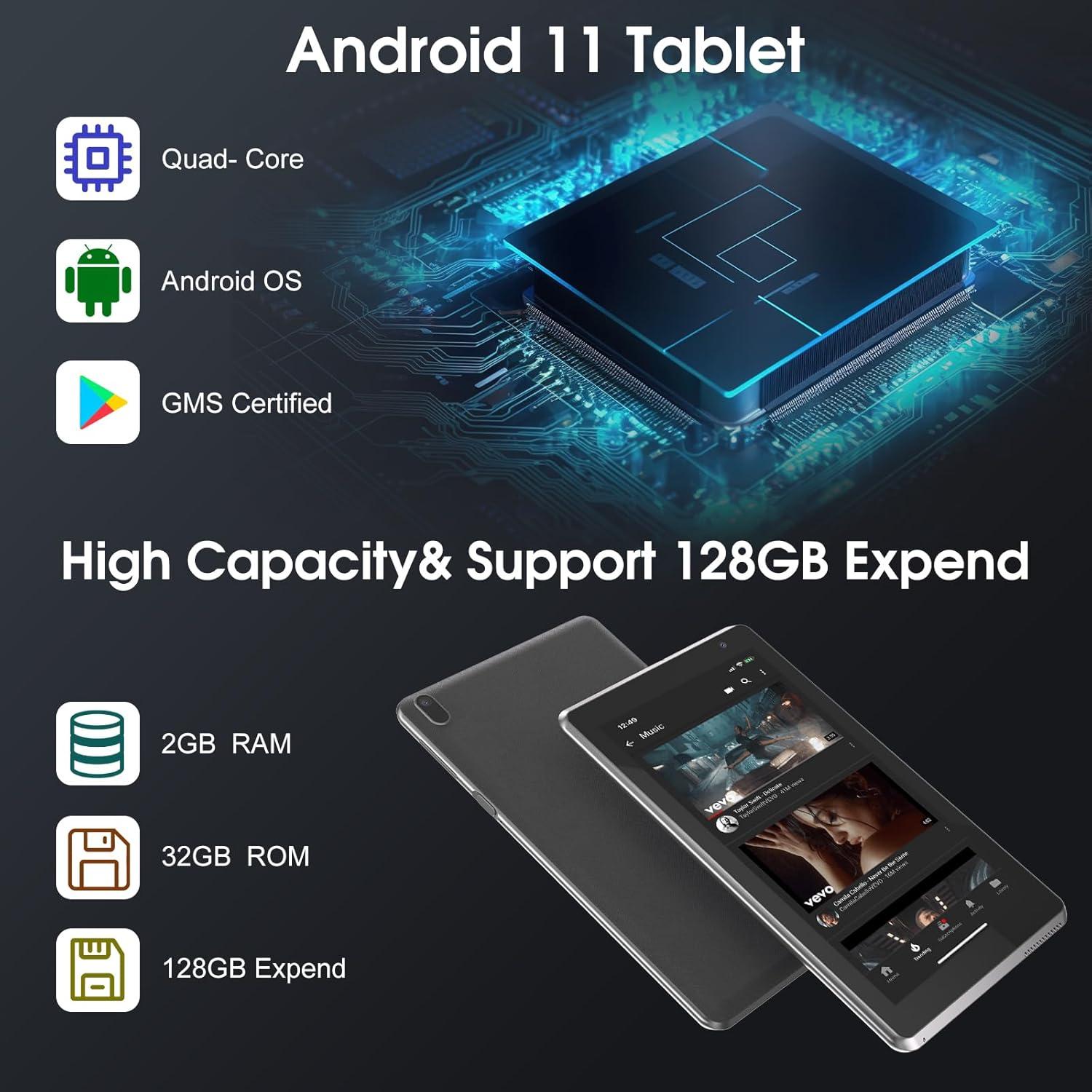 Tableta RUIQIAI AIQ2 7" Android 11 2GB 32GB 1TB Expandible