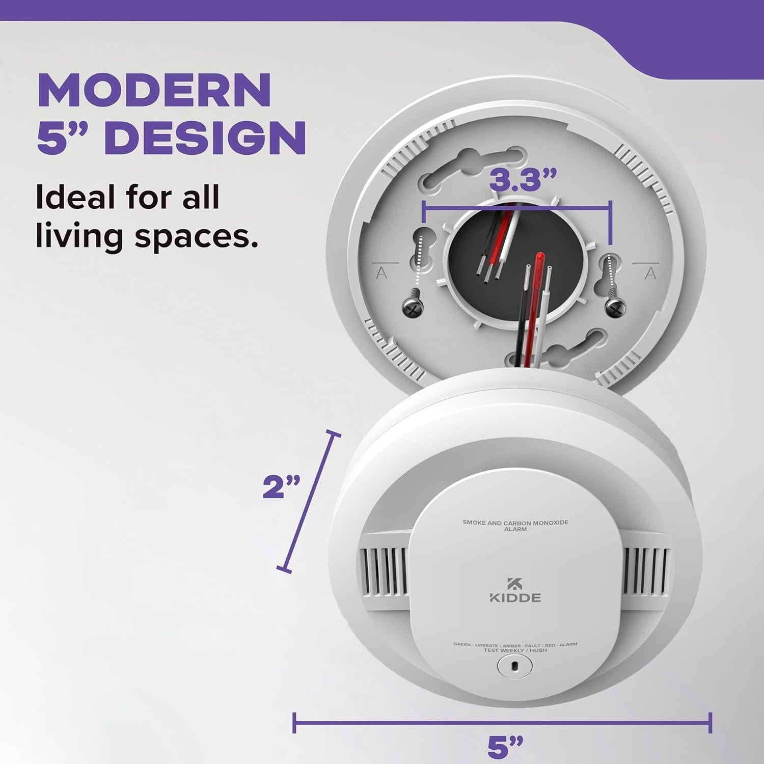 Detector de Humo y Monóxido Kidde 30CUAR Interconectado con LED