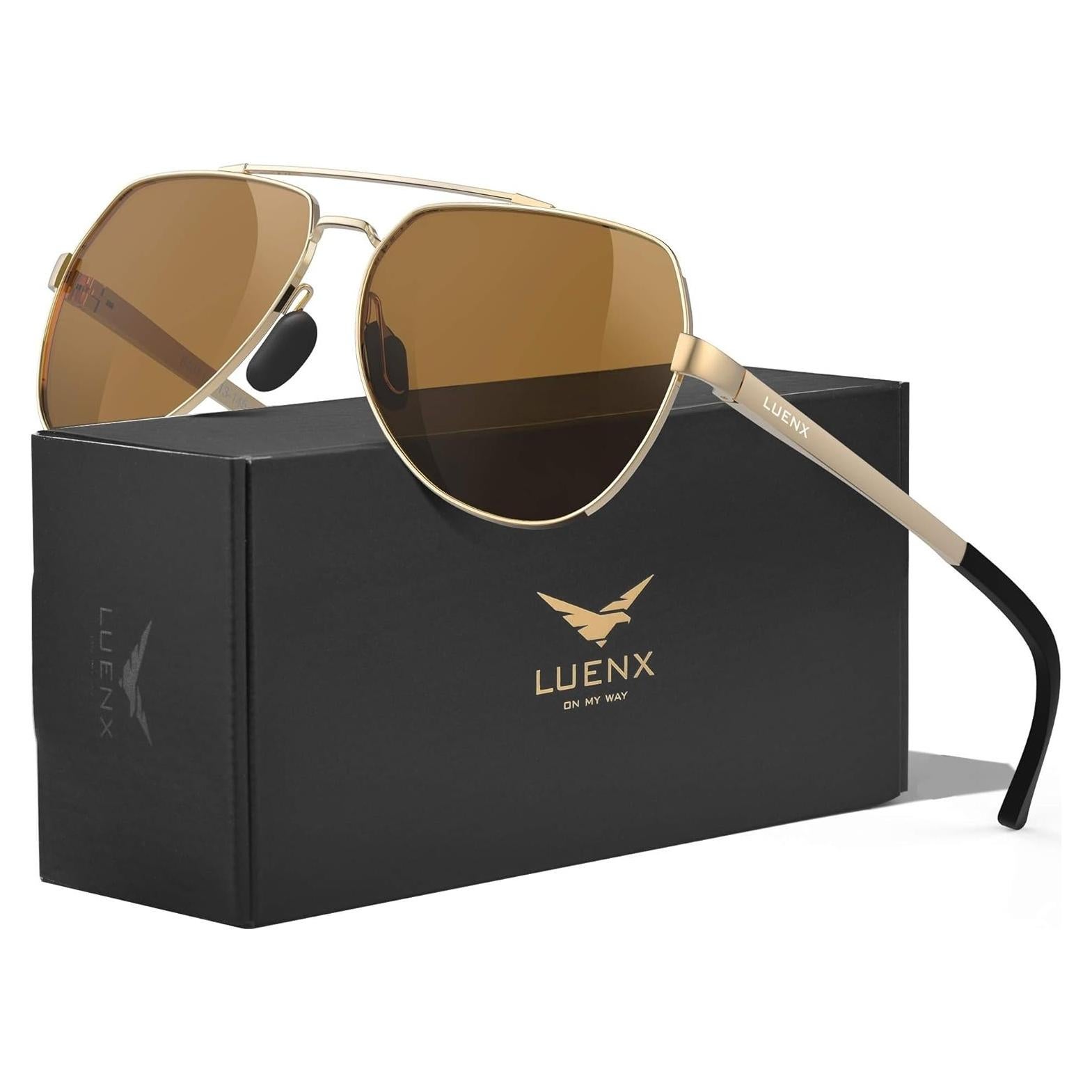Gafas de sol LUENX Aviador Polarizadas UV400 para Unisex