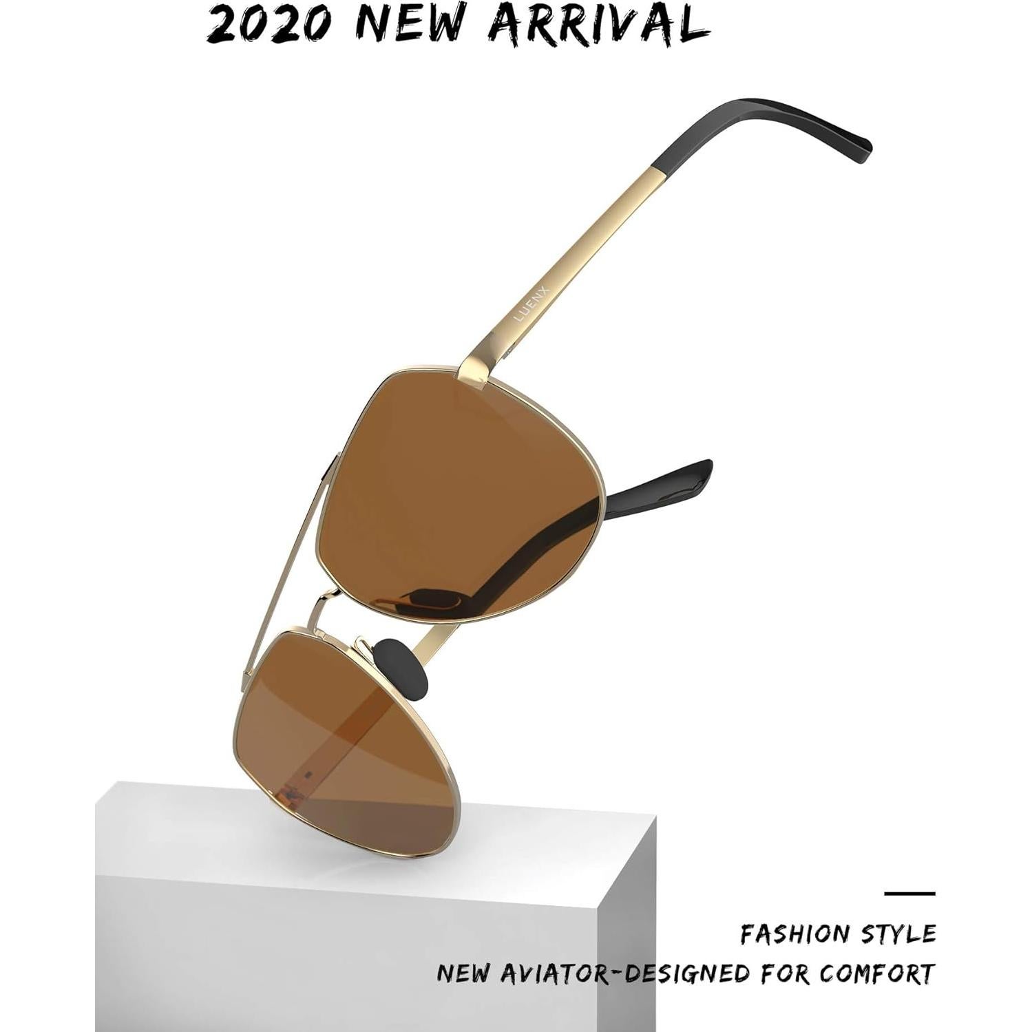 Gafas de sol LUENX Aviador Polarizadas UV400 para Unisex