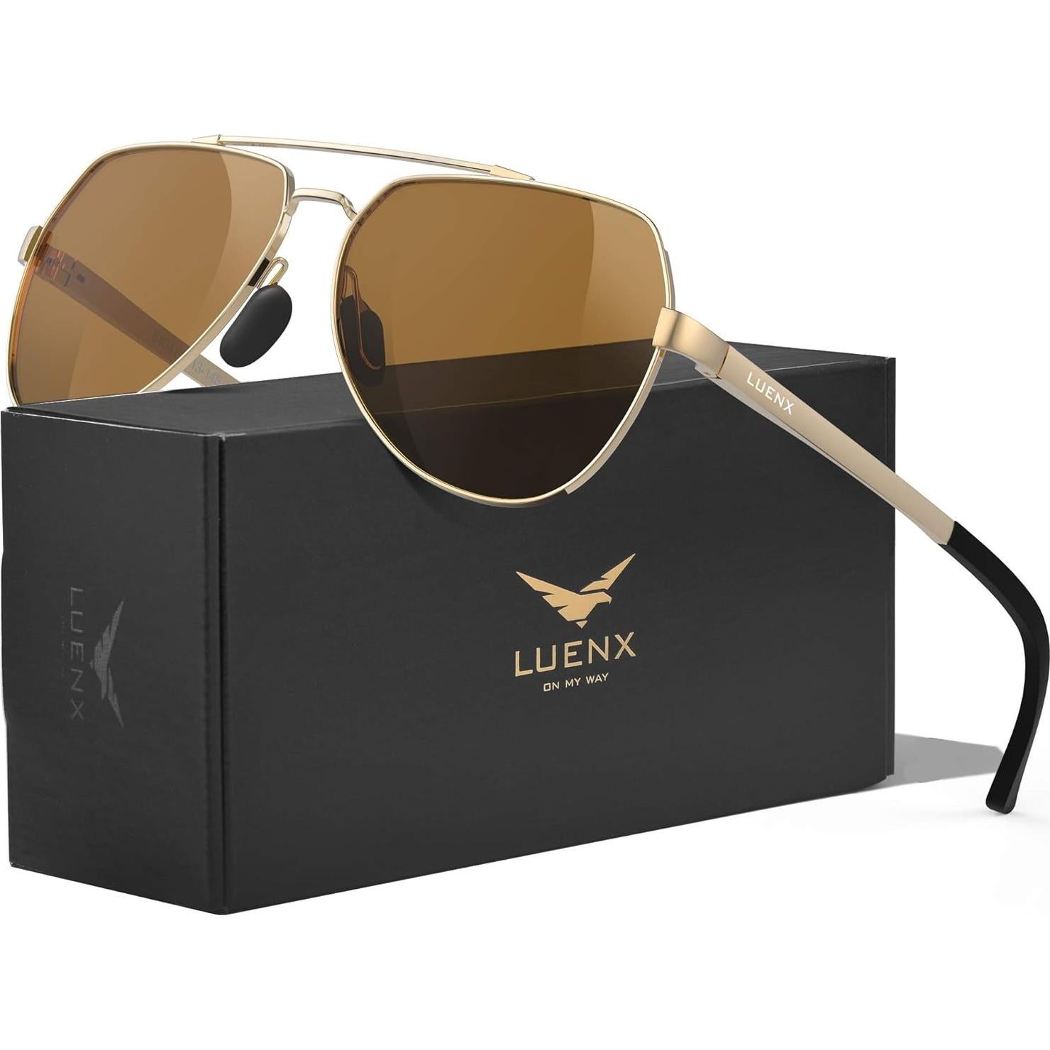 Gafas de sol LUENX Aviador Polarizadas UV400 para Unisex