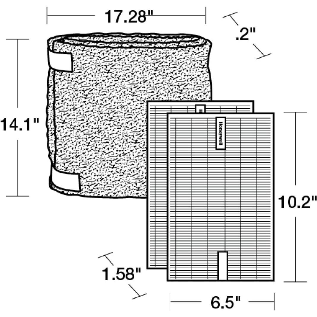 Kit de Filtros HEPA Honeywell HRF-ARVP - 2 Filtros y 1 Pre-Filtro