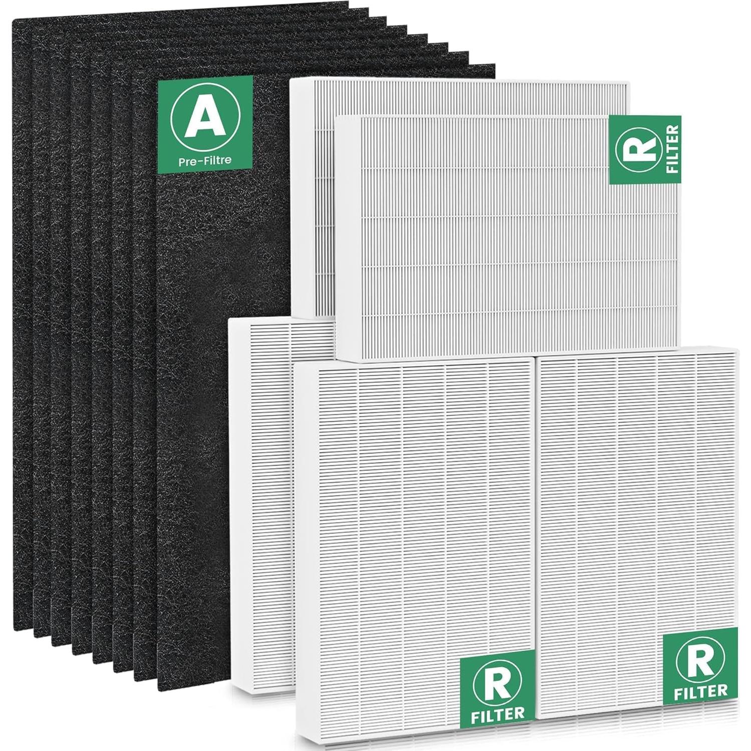 Filtros HEPA R y Carbono para Purificador Honeywell HPA300 - 6 Piezas