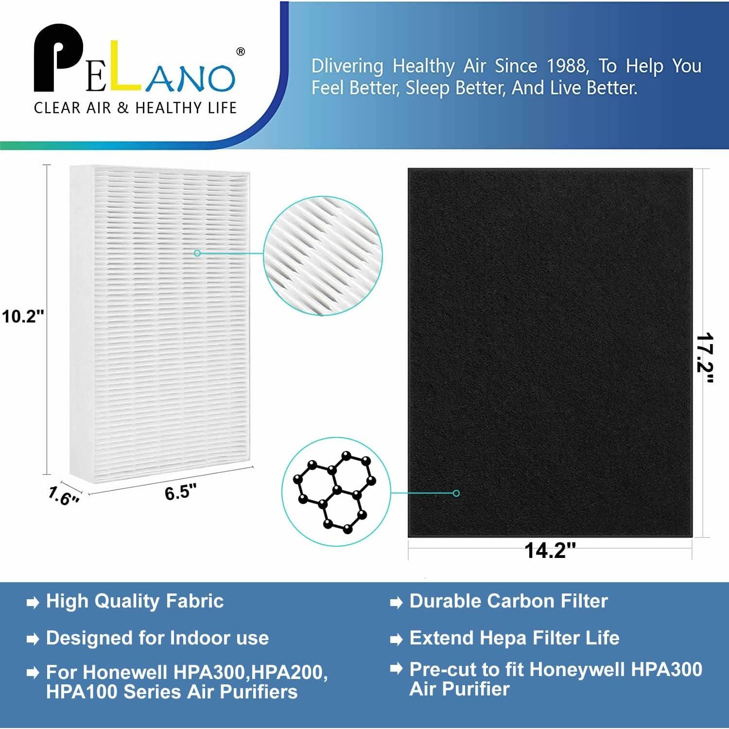 Filtros HEPA R y Carbono para Purificador Honeywell HPA300 - 6 Piezas