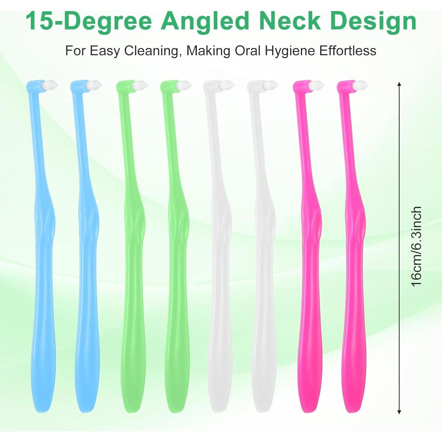 Cepillo de Dientes Ortodóntico Tucnoeu 8 Piezas Cerdas Suaves