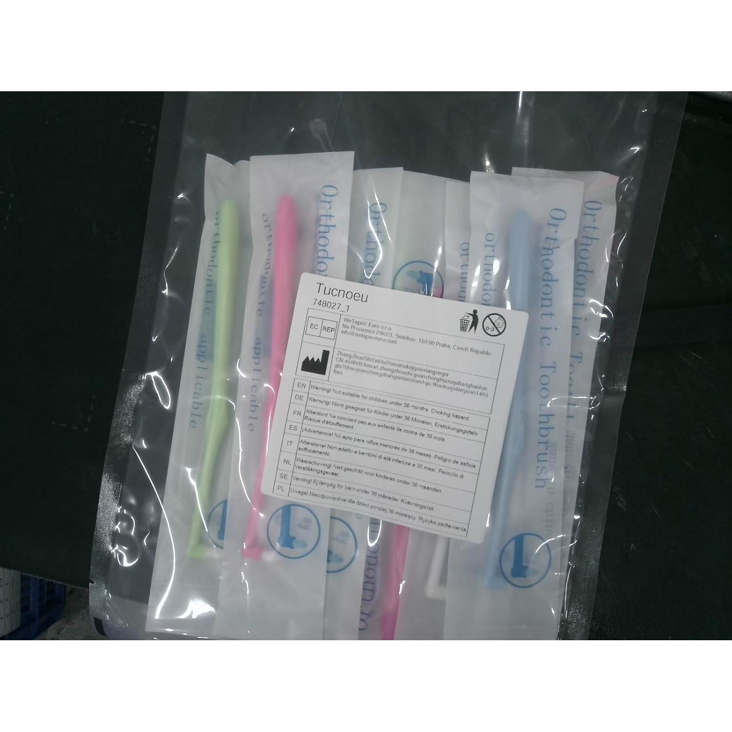 Cepillo de Dientes Ortodóntico Tucnoeu 8 Piezas Cerdas Suaves