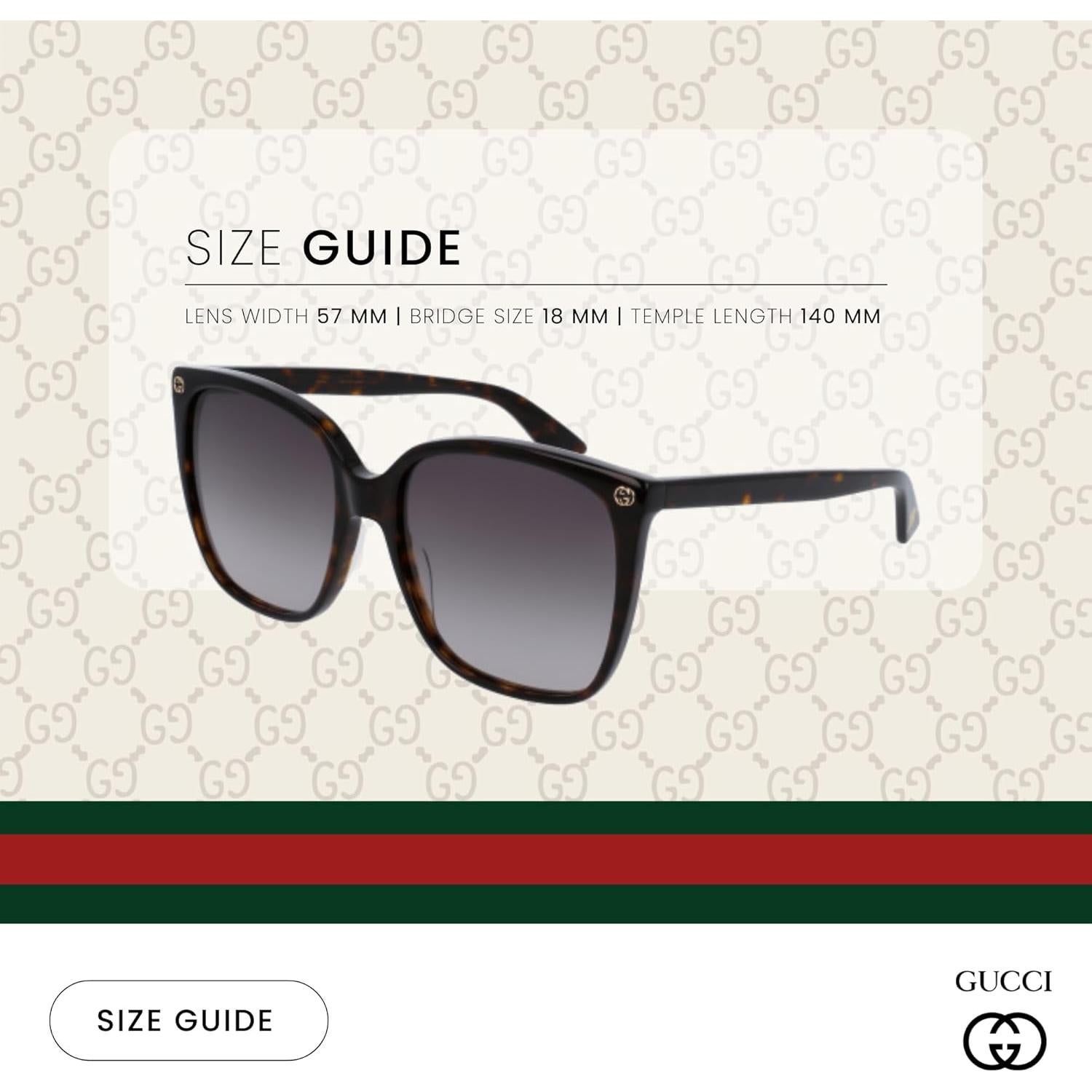 Gafas de sol Gucci GG0022S cuadradas + Kit de cuidado iWear