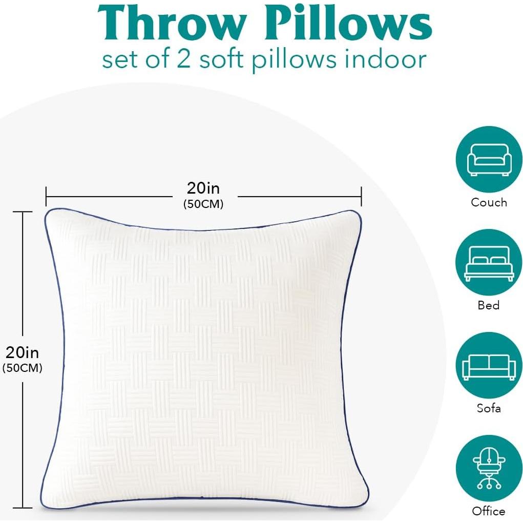 Insertos de Almohada Oubonun 20x20 cm - Set de 2 Beige