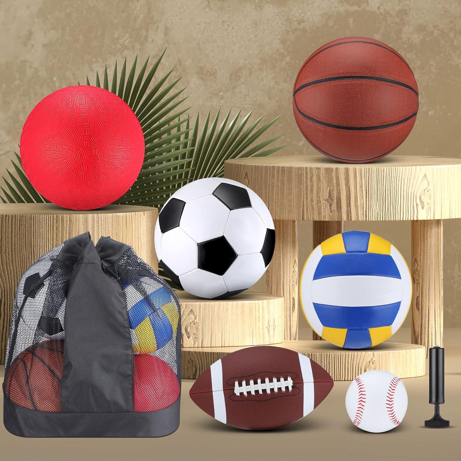 Set de 6 Pelotas Deportivas Libima Tamaño Oficial con Bolsa