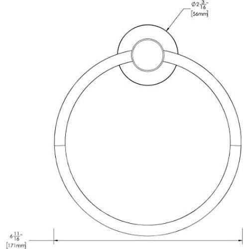 Anillo de Toalla de Mano Speakman Vector SA-2703-MB Negro Mate