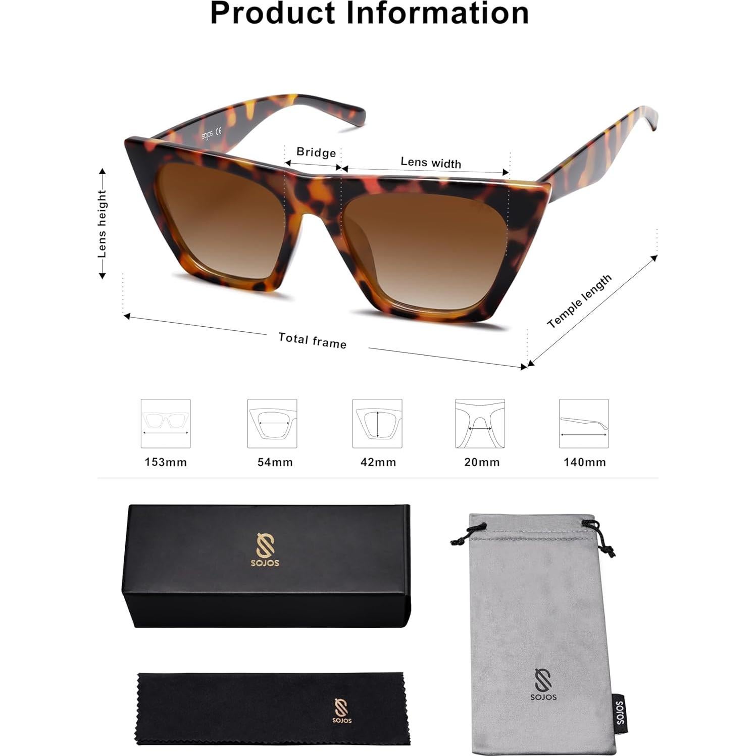 Gafas de Sol Polarizadas Cateye SOJOS SJ2115 UV400