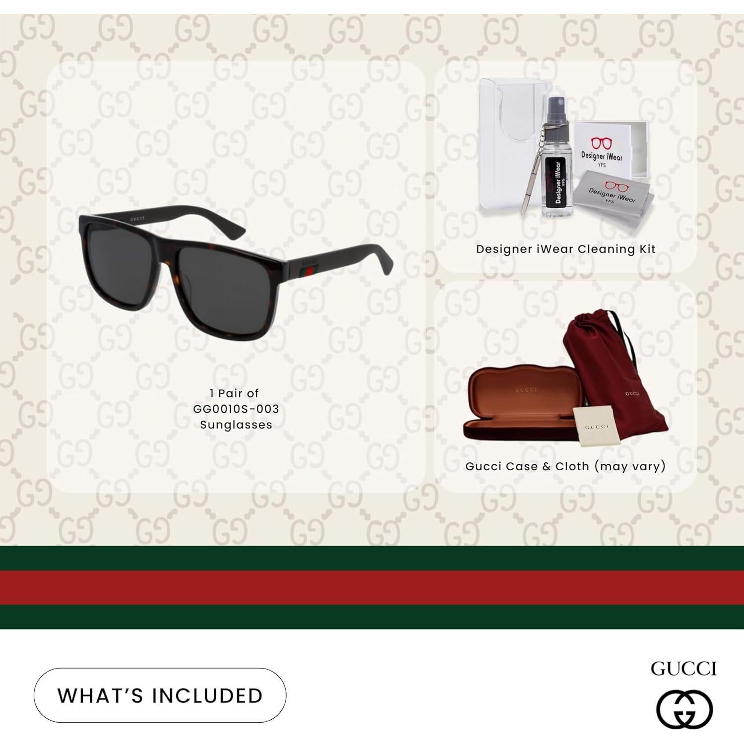 Gafas de sol Gucci GG0010S polarizadas + Kit iWear