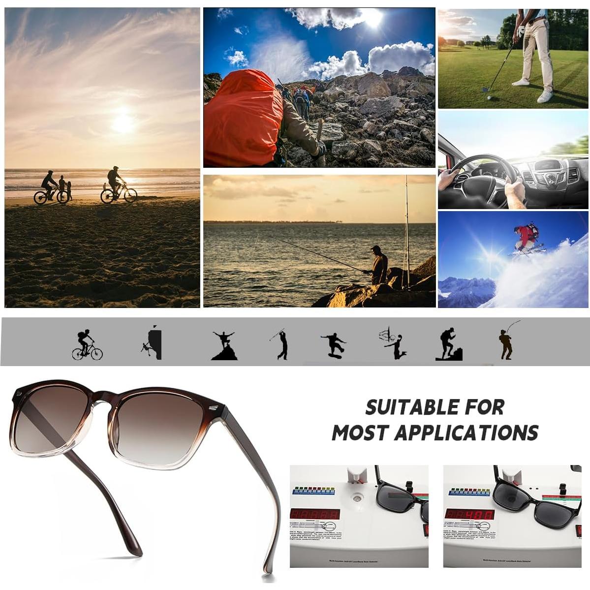 Gafas de sol polarizadas DLolylad UV400 estilo retro