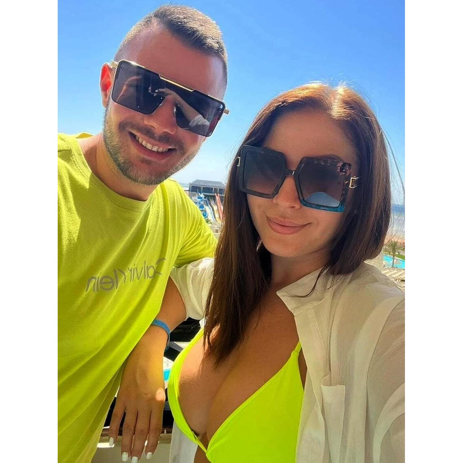 Gafas de Sol AIEYEZO Cuadradas Oversized UV400 Mujeres