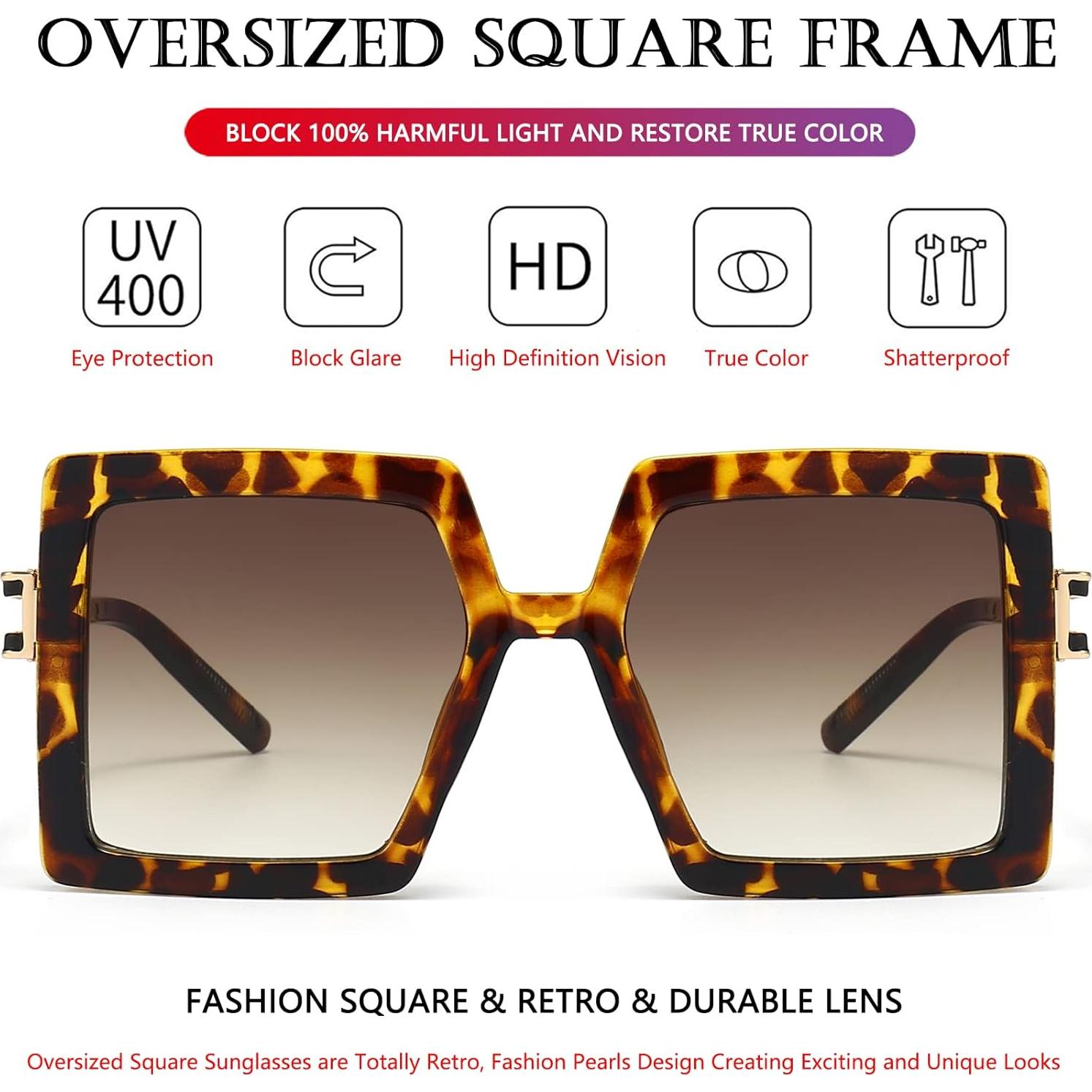 Gafas de Sol AIEYEZO Cuadradas Oversized UV400 Mujeres