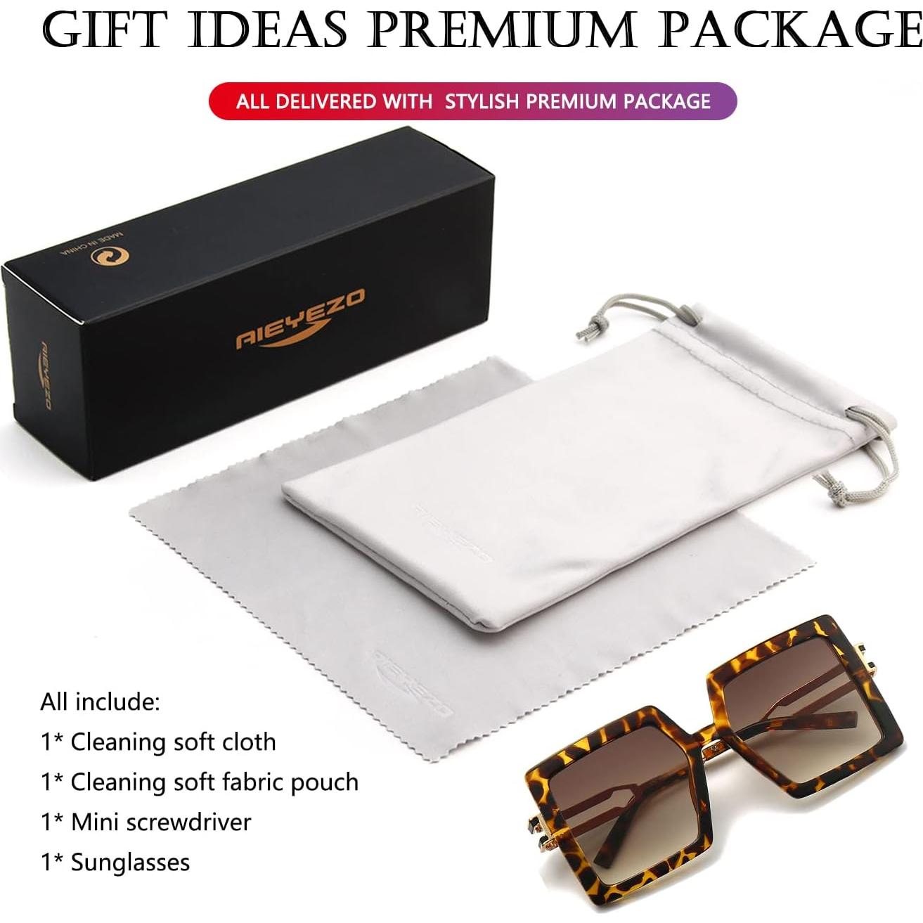 Gafas de Sol AIEYEZO Cuadradas Oversized UV400 Mujeres