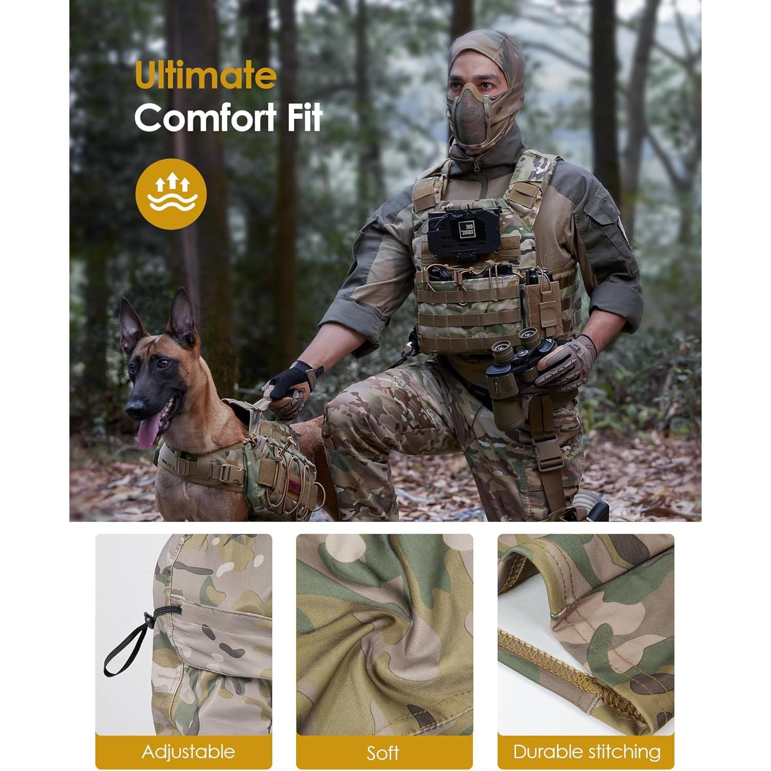 Balaclava Táctica OneTigris con Malla Transpirable