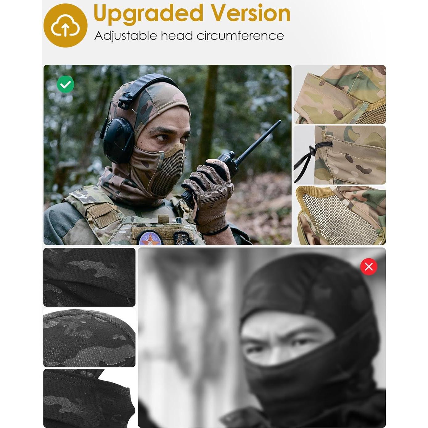 Balaclava Táctica OneTigris con Malla Transpirable