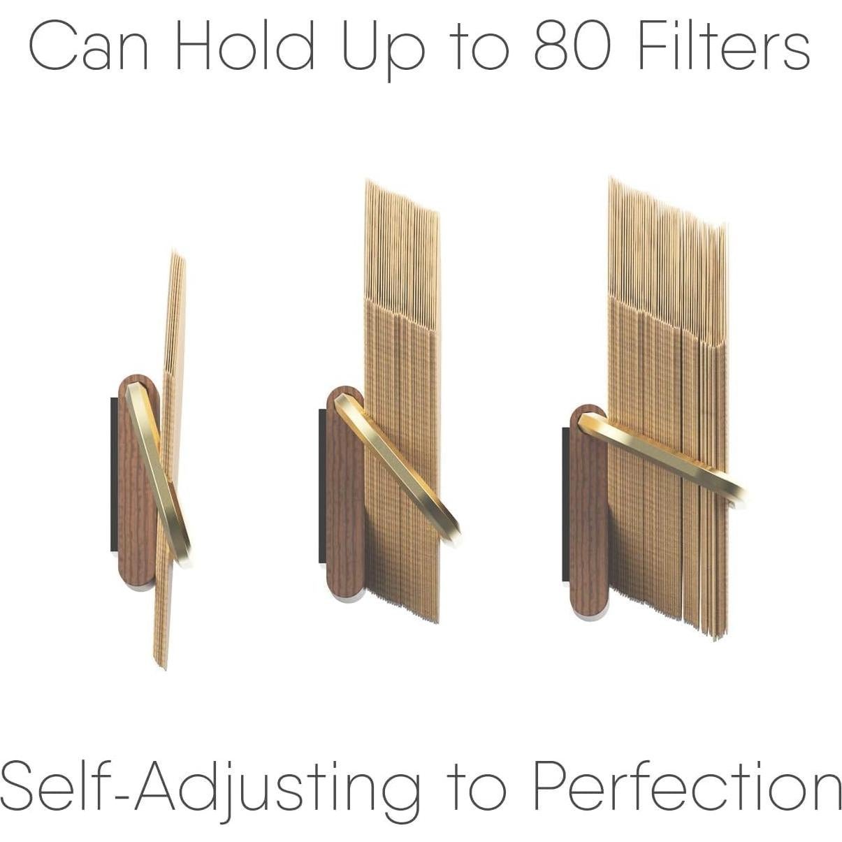 Soporte de Filtros de Café Nookware ARGENTA - Madera y Latón