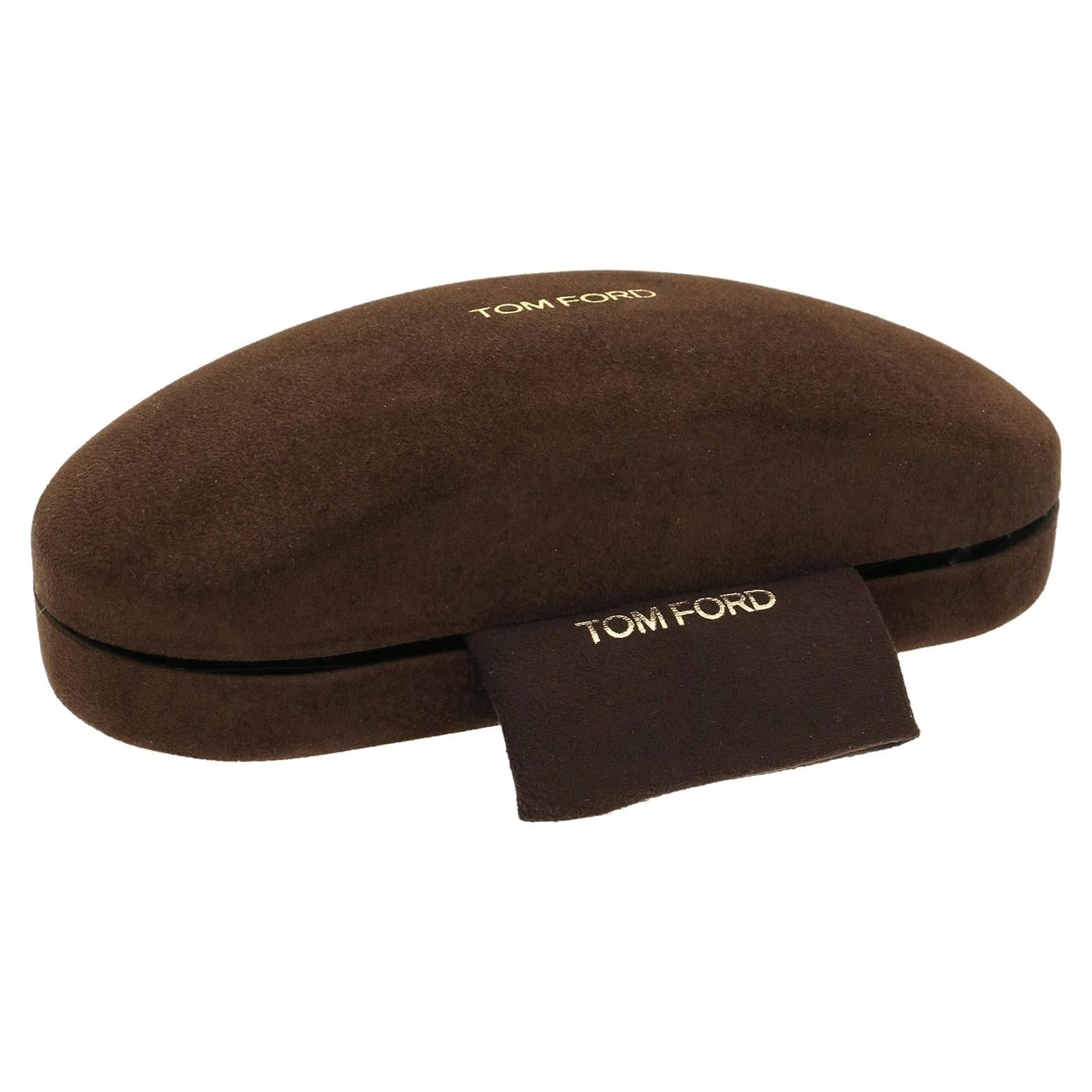 Estuche para gafas de sol Tom Ford marrón oscuro mediano