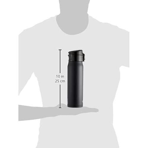 Botella Taza de Acero Inoxidable Pearl Metal HB-4038, 500 ml, Negra