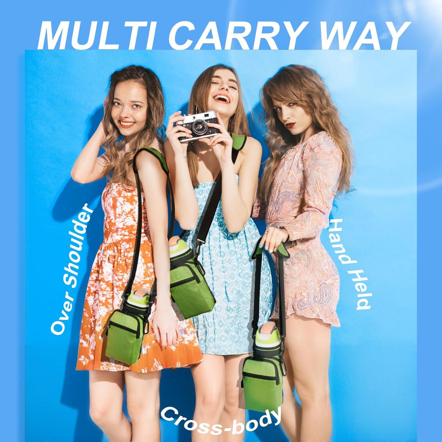 Bolsa Portabotellas de Agua Xxerciz Verde 32oz (946ml) con Bolsillo