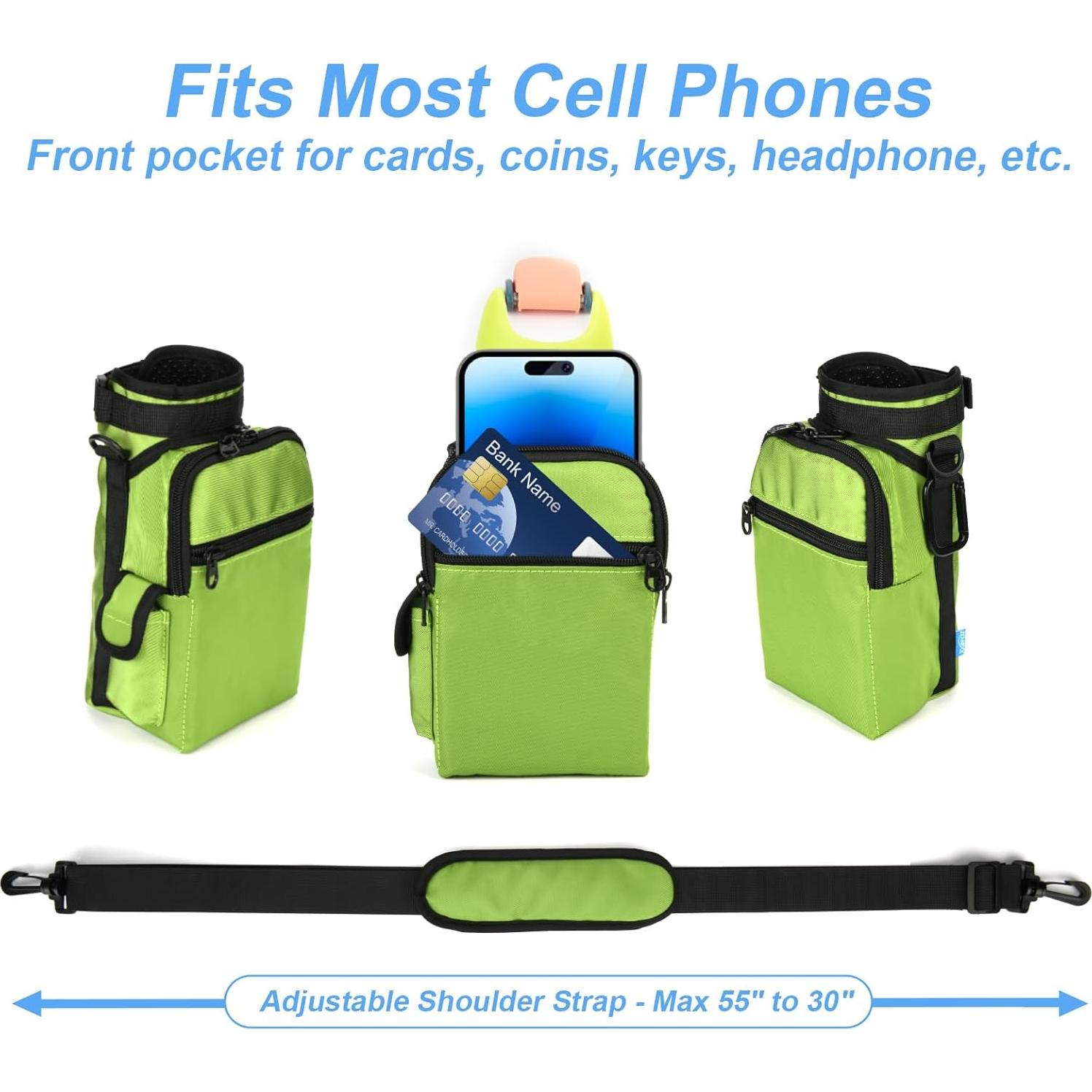 Bolsa Portabotellas de Agua Xxerciz Verde 32oz (946ml) con Bolsillo