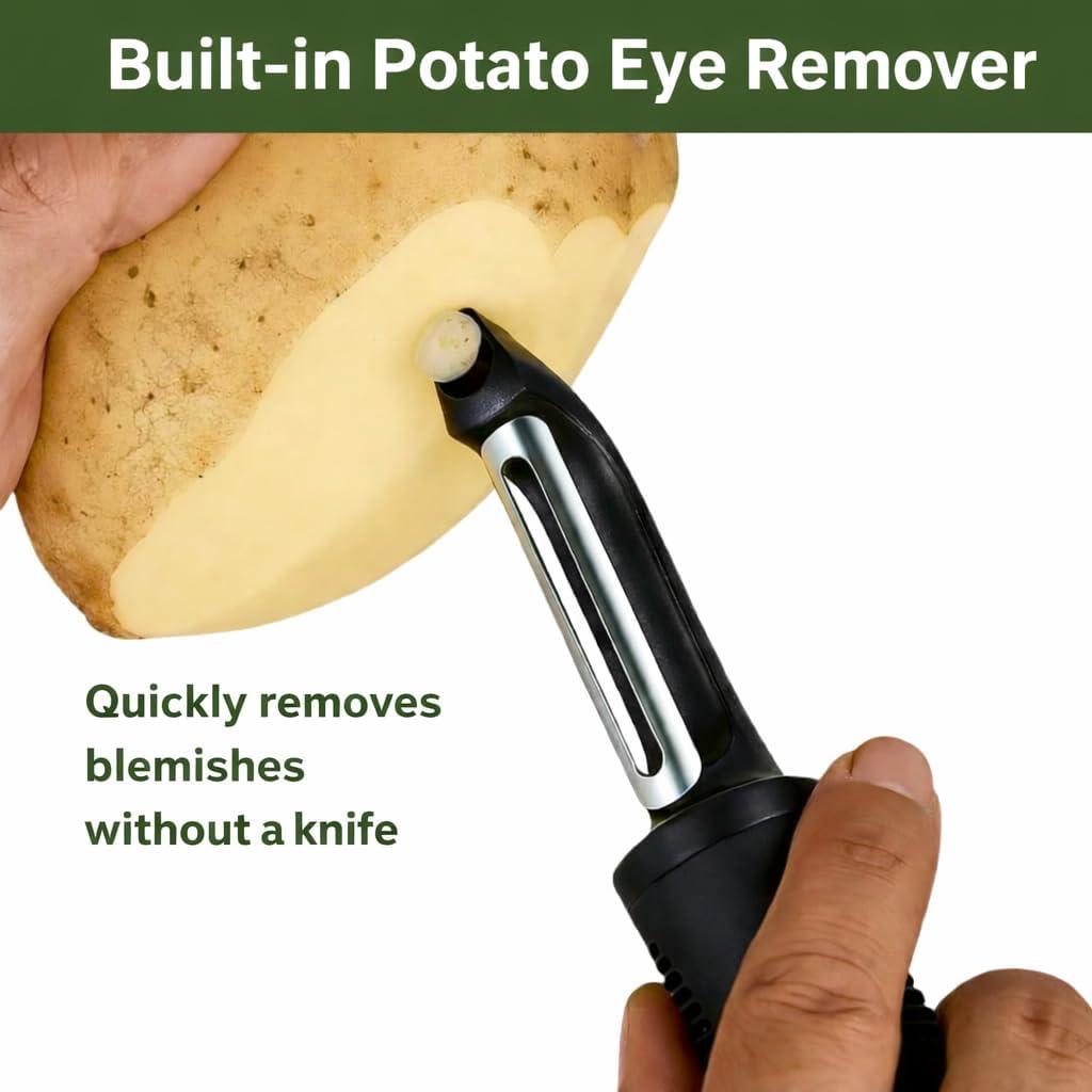 Pelador de Verduras HOMARBOR Vp100 Negro Ergonómico Acero Inoxidable