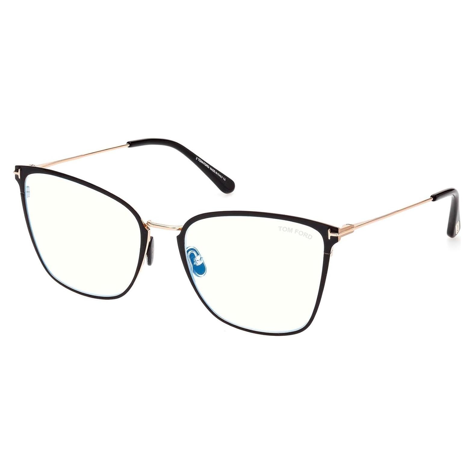 Gafas Tom Ford FT 5839-B Negro Brillante Lentes Azul