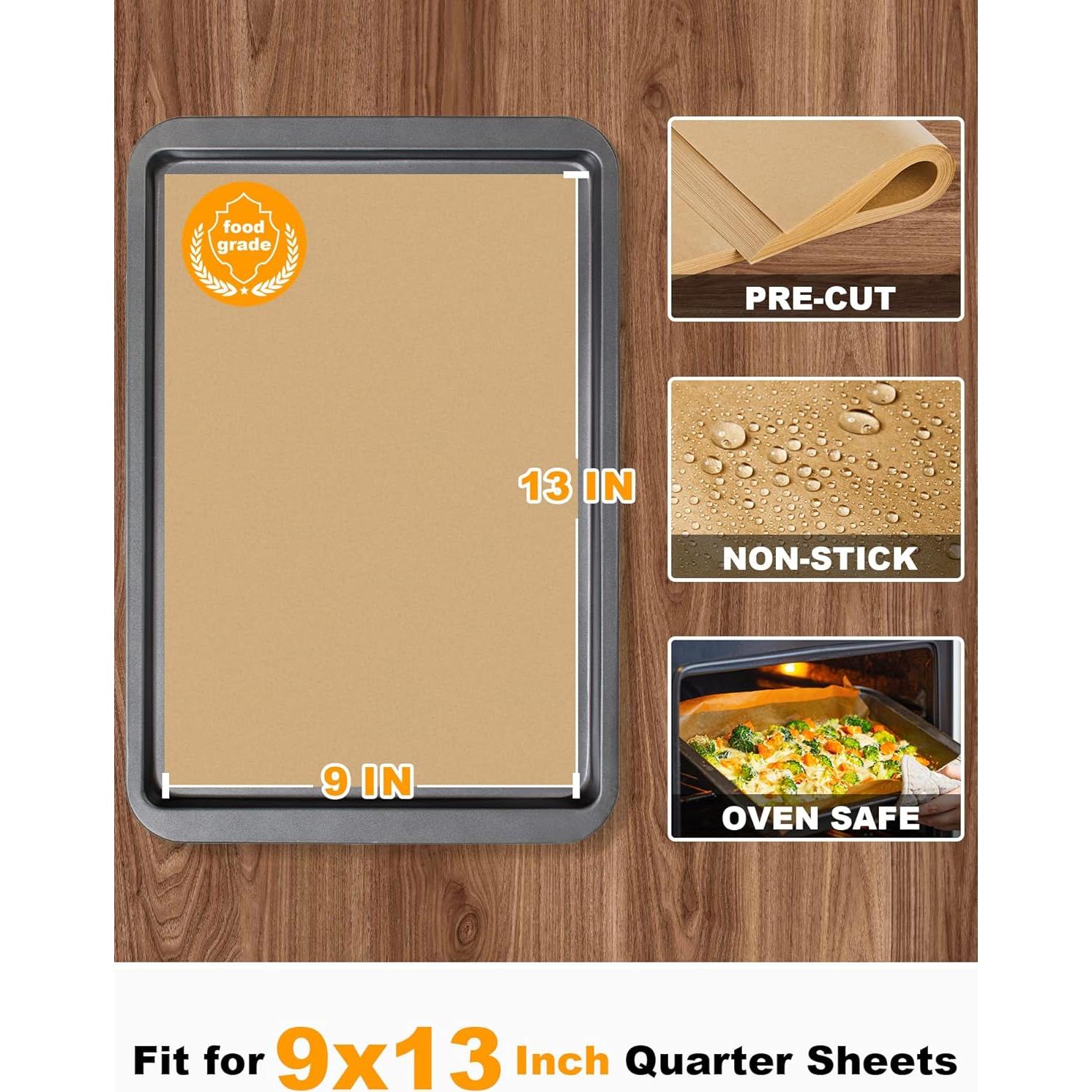 Hojas de Papel Pergamino SMARTAKE 200 Pcs 23x33 cm Antiadherentes