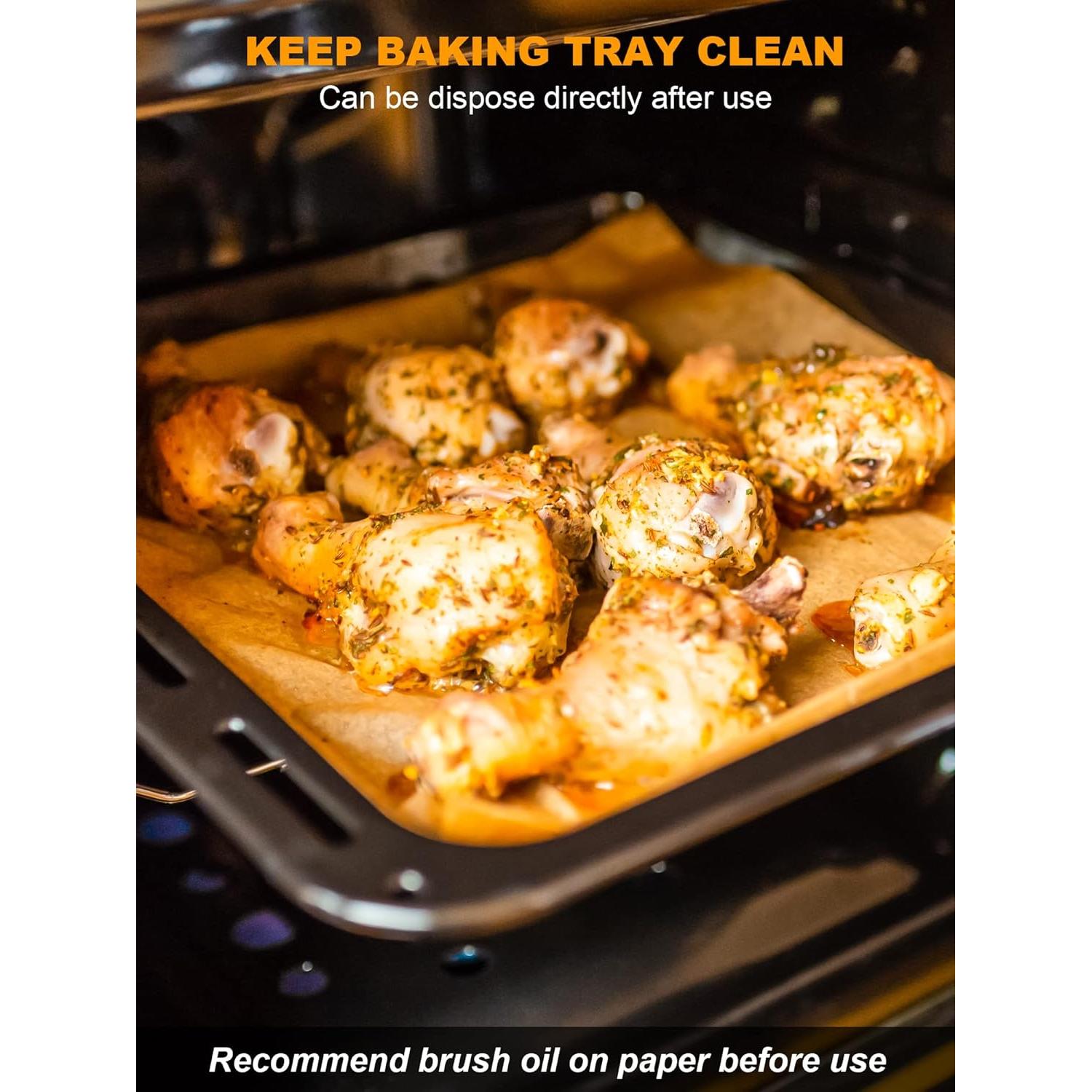 Hojas de Papel Pergamino SMARTAKE 200 Pcs 23x33 cm Antiadherentes