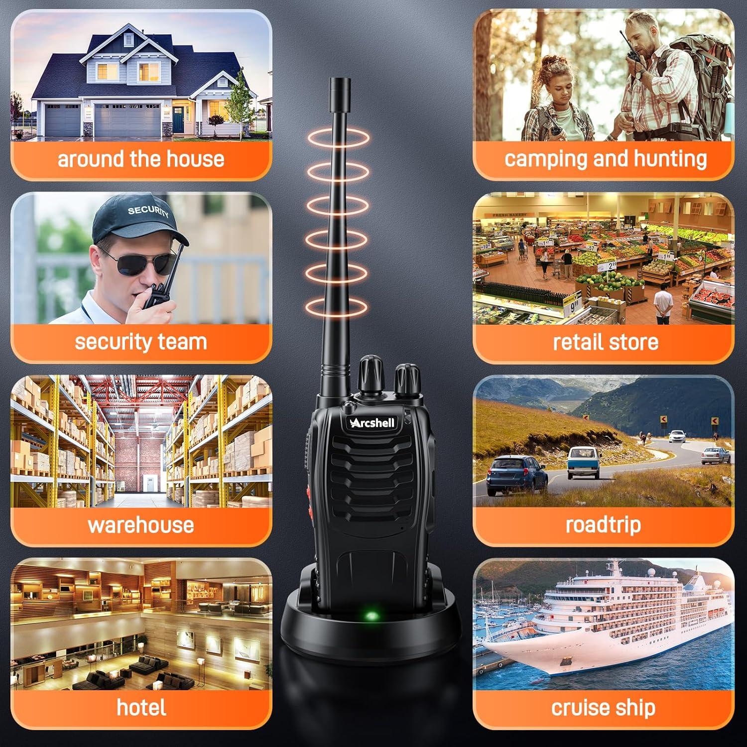 Walkie Talkies Arcshell AR-5 Recargables 2 Unidades 8 km