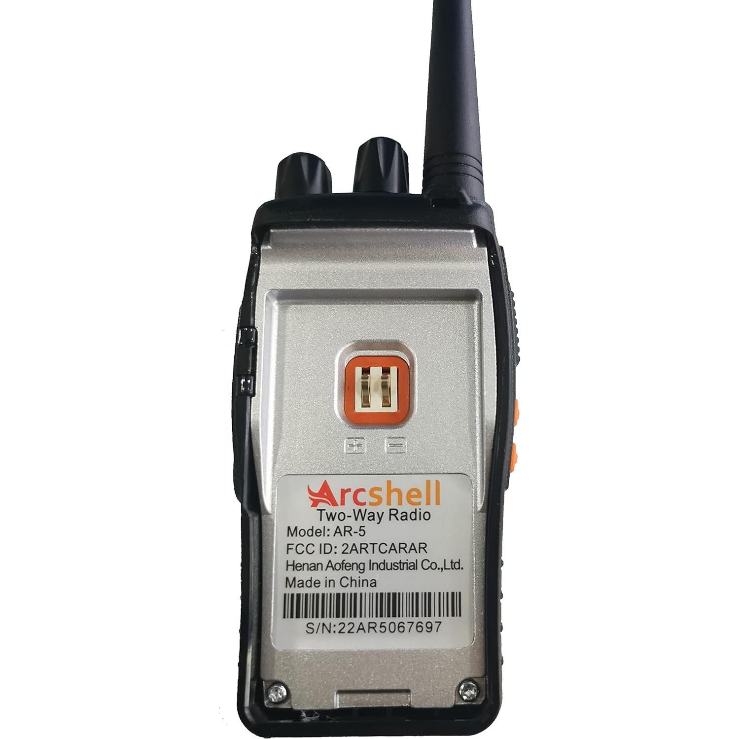 Walkie Talkies Arcshell AR-5 Recargables 2 Unidades 8 km
