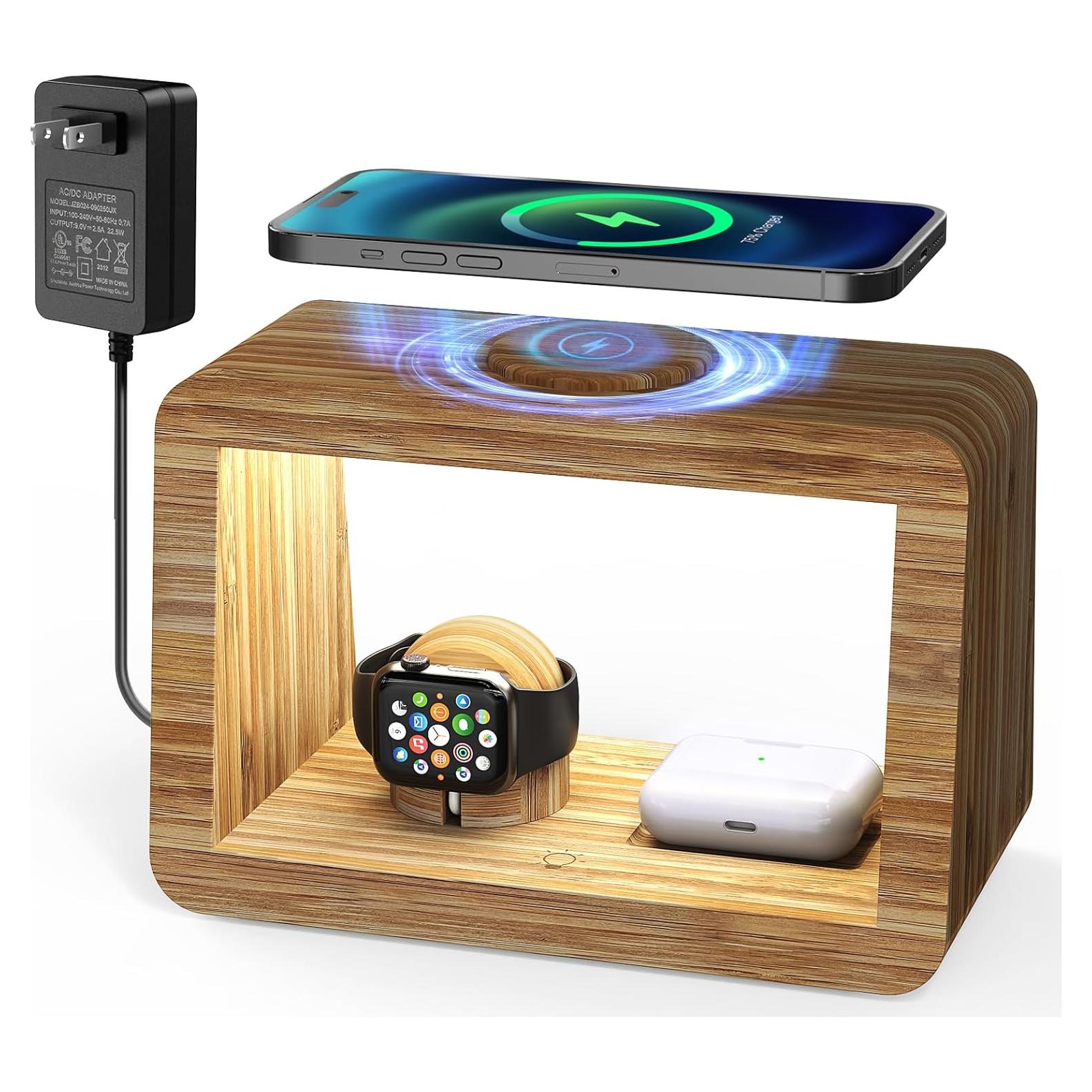 Estación de Carga Inalámbrica Alltripal 3-en-1 con Luz