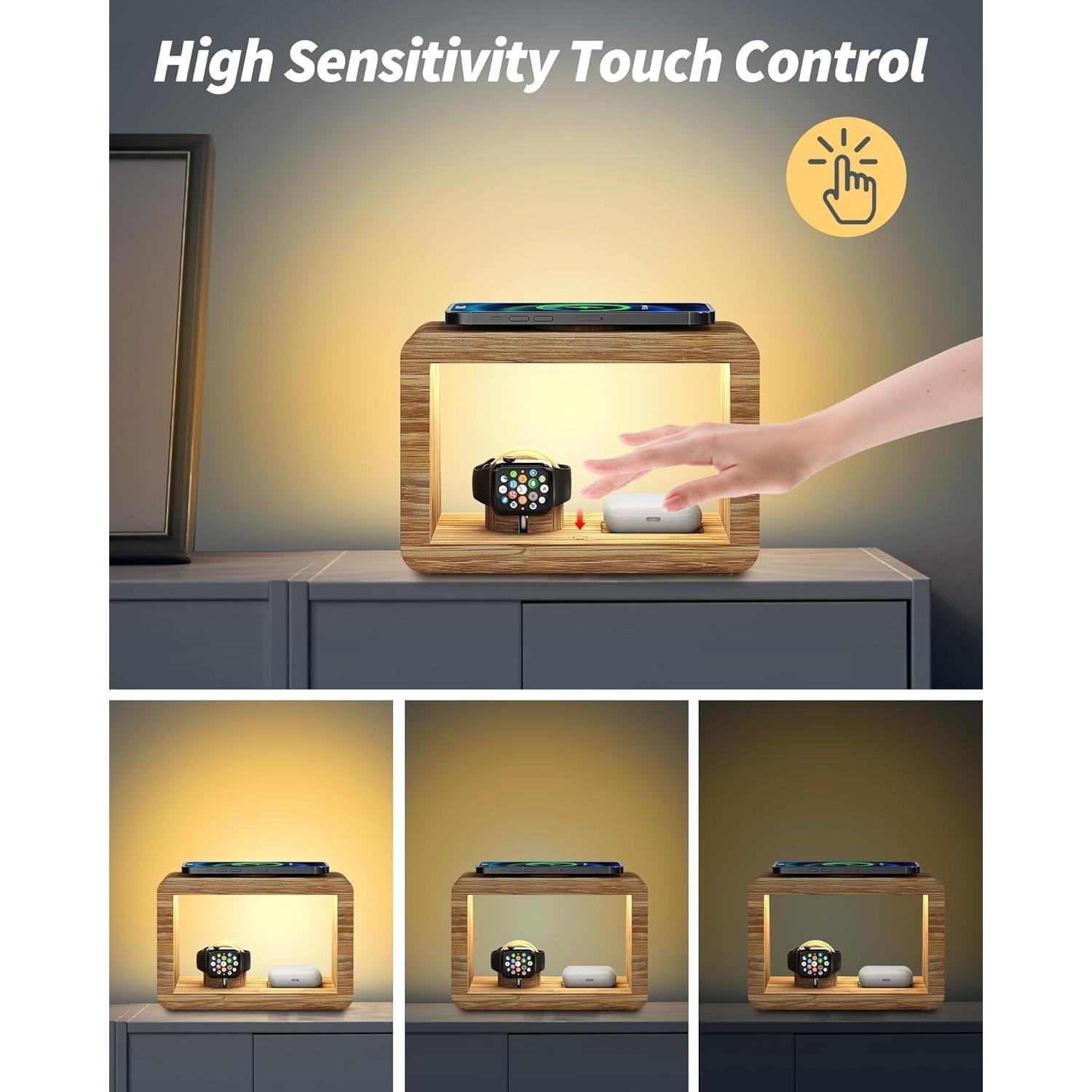 Estación de Carga Inalámbrica Alltripal 3-en-1 con Luz