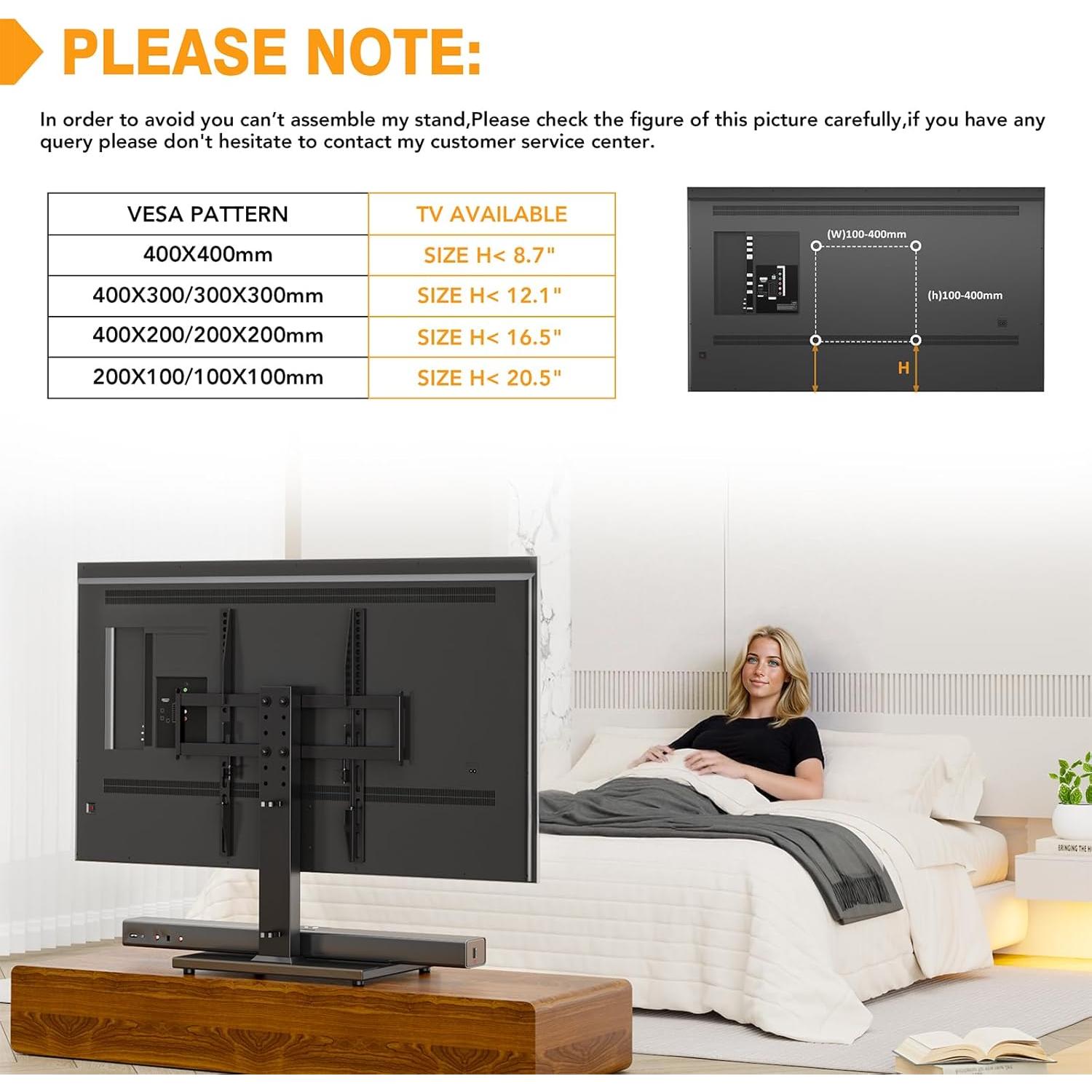 Soporte de TV de Mesa Universal Hemudu 27-60" Ajustable VESA