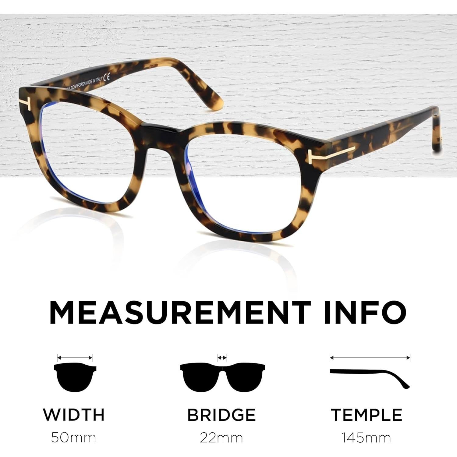 Gafas Tom Ford FT5542-B Geométricas + Kit de Limpieza