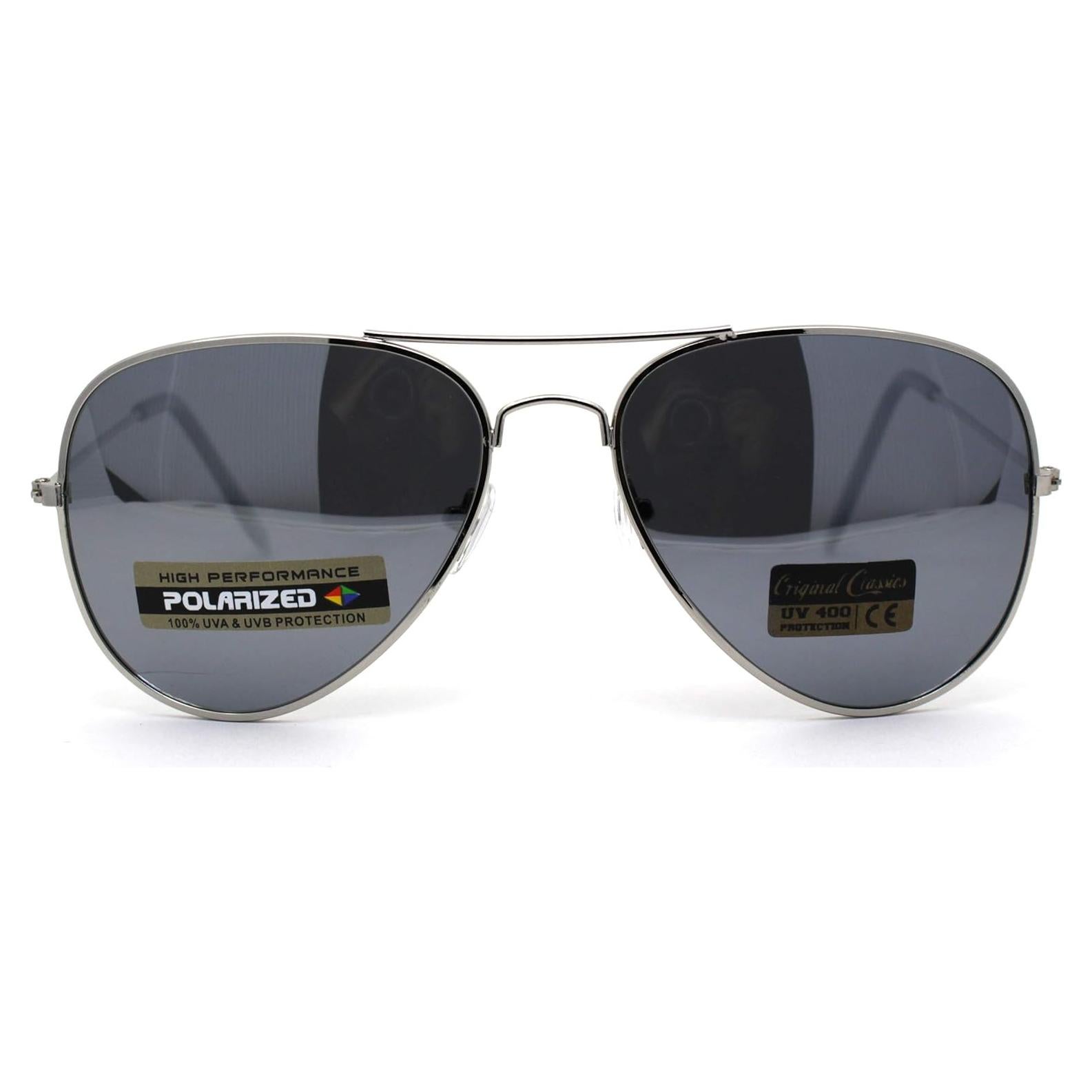 Gafas de sol Air Force piloto polarizadas espejo plateado