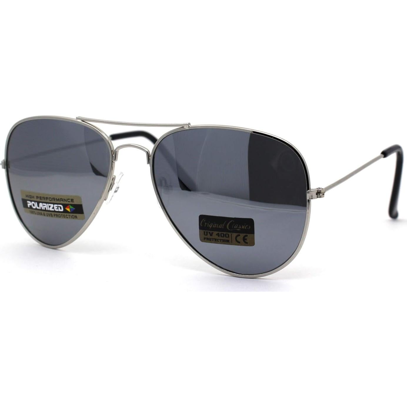 Gafas de sol Air Force piloto polarizadas espejo plateado