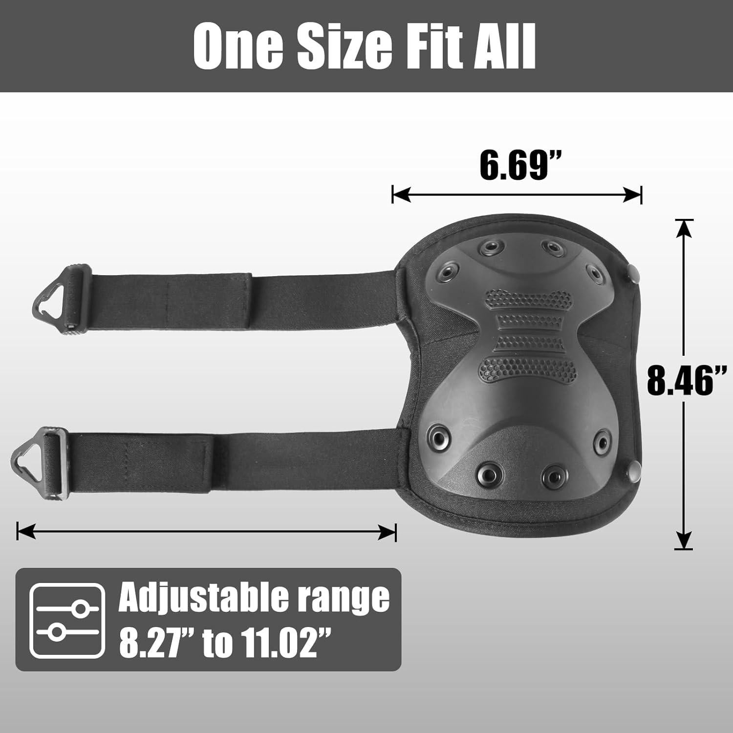 Almohadillas Protectores de Rodillas BZTAC Tácticas Ajustables