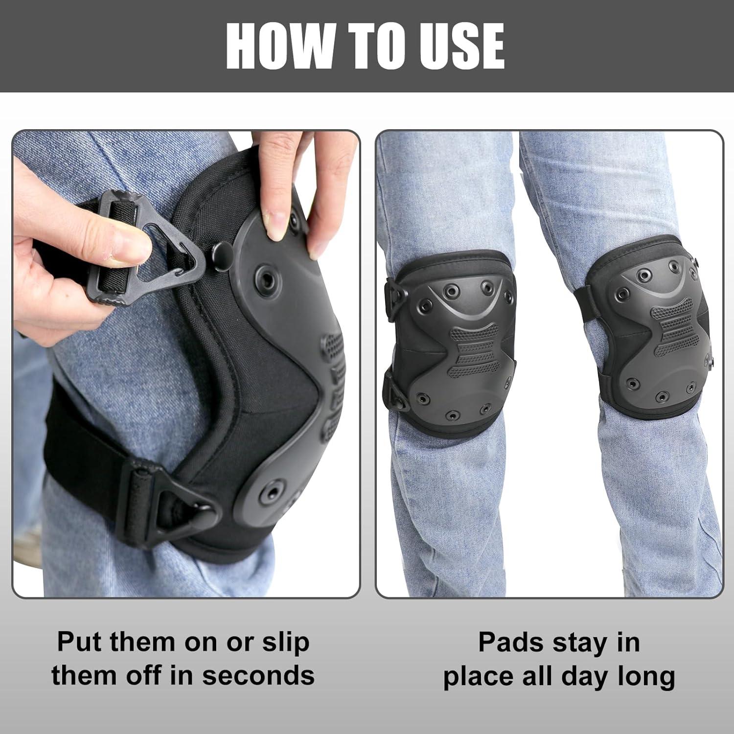 Almohadillas Protectores de Rodillas BZTAC Tácticas Ajustables