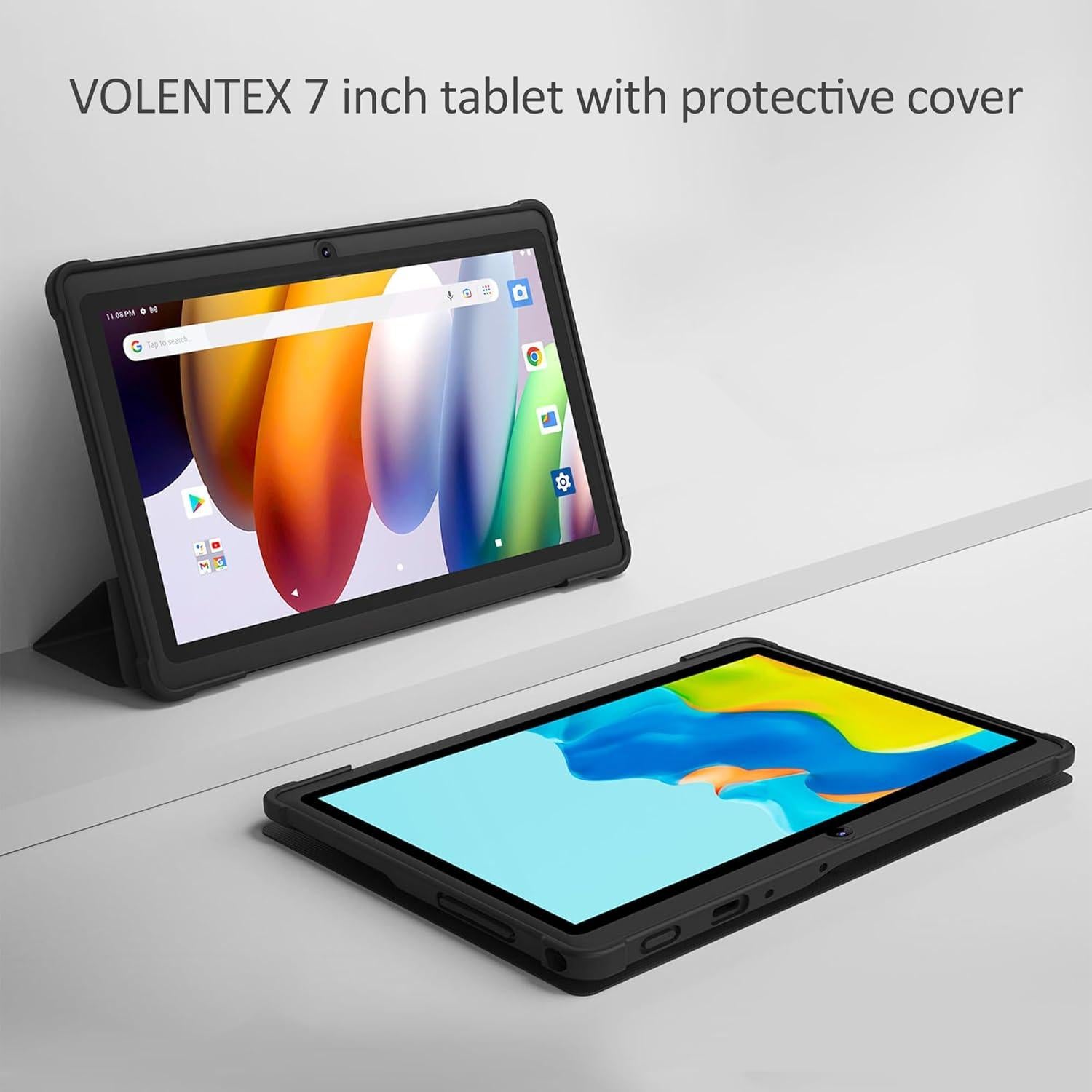 Tablet VOLENTEX 7" Android 11 32GB 2GB RAM Funda Negra