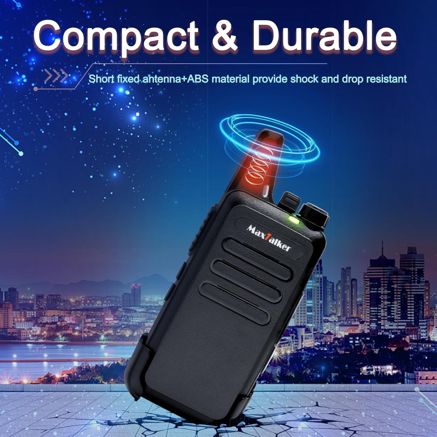 Walkie Talkies Recargables MaxTalker MT1 4 Pzs Largo Alcance