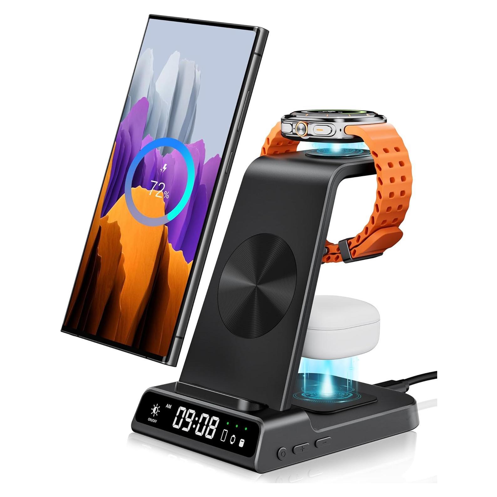 Cargador Inalámbrico leQuiven 4 en 1 para Samsung y iPhone