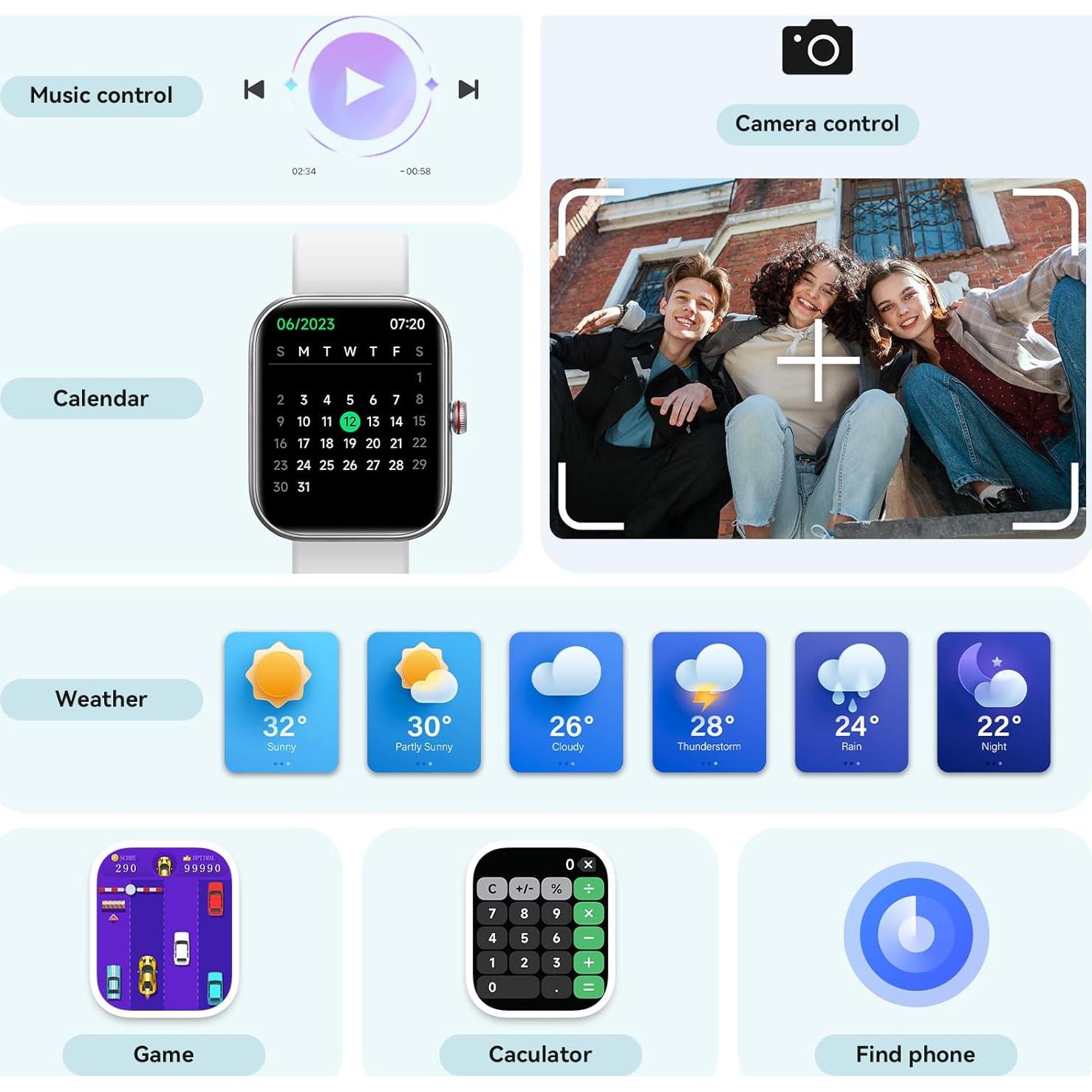 Reloj Inteligente Yoever IDW20 1.91" HD Bluetooth IP68