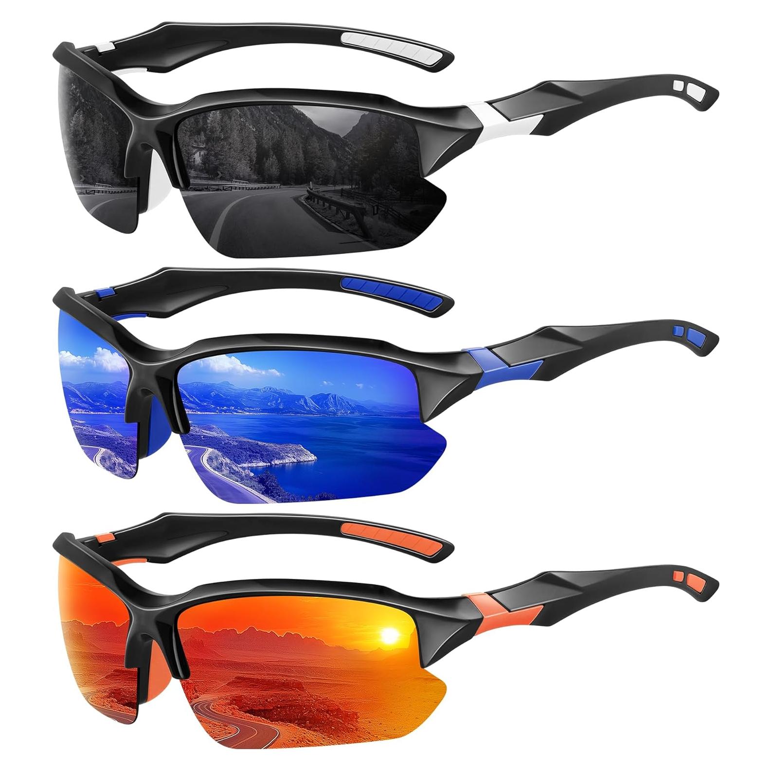 Gafas de sol polarizadas XVXV para hombres - Medio marco UV