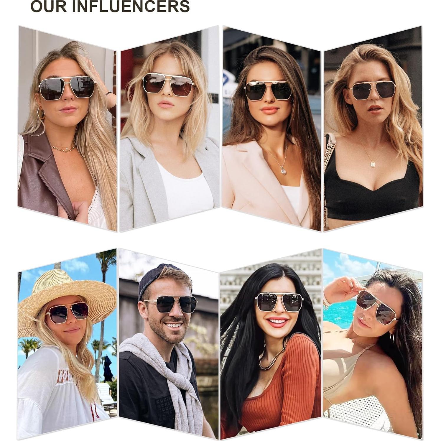 Gafas de sol polarizadas SOJOS SJ1161 retro grandes oro