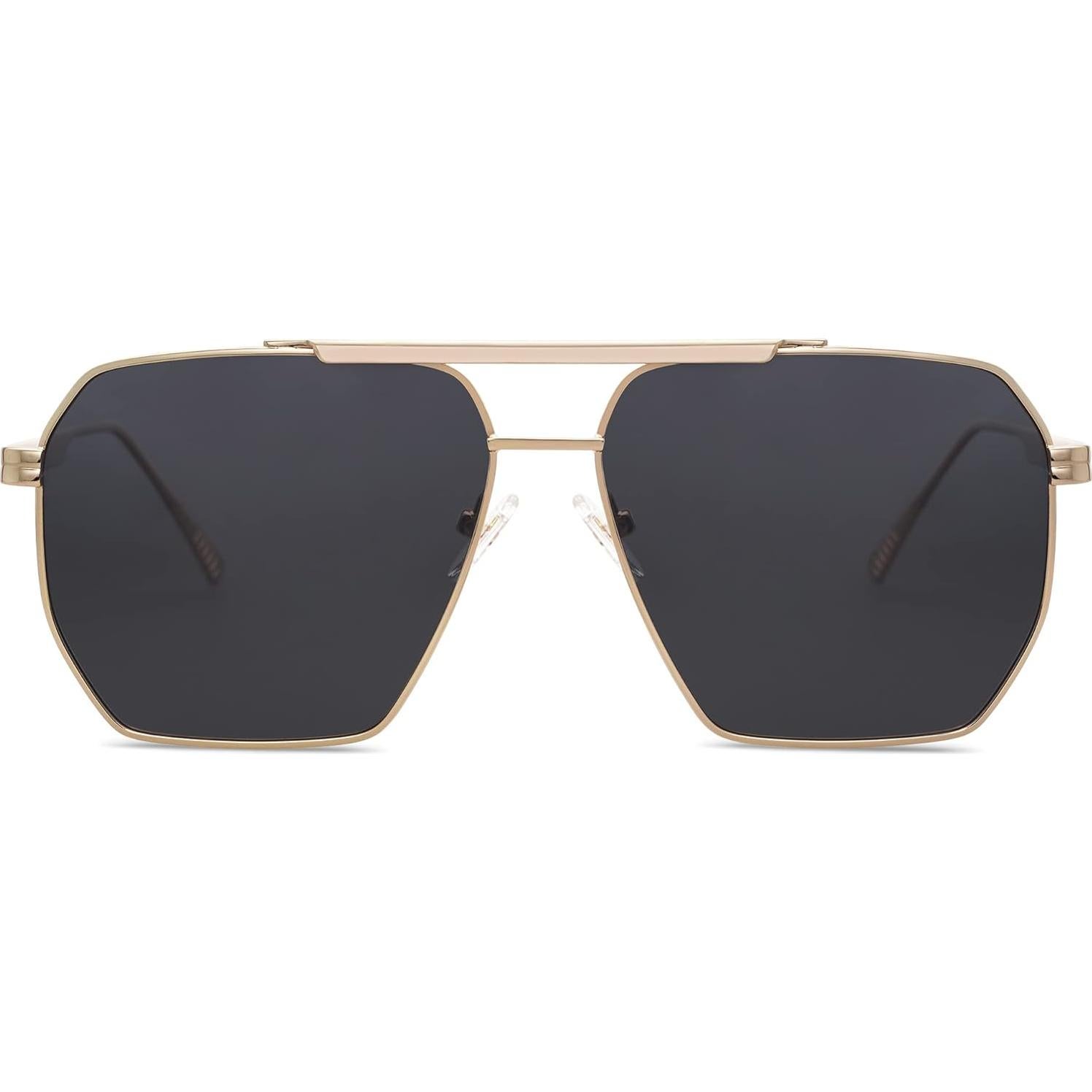 Gafas de sol polarizadas SOJOS SJ1161 retro grandes oro