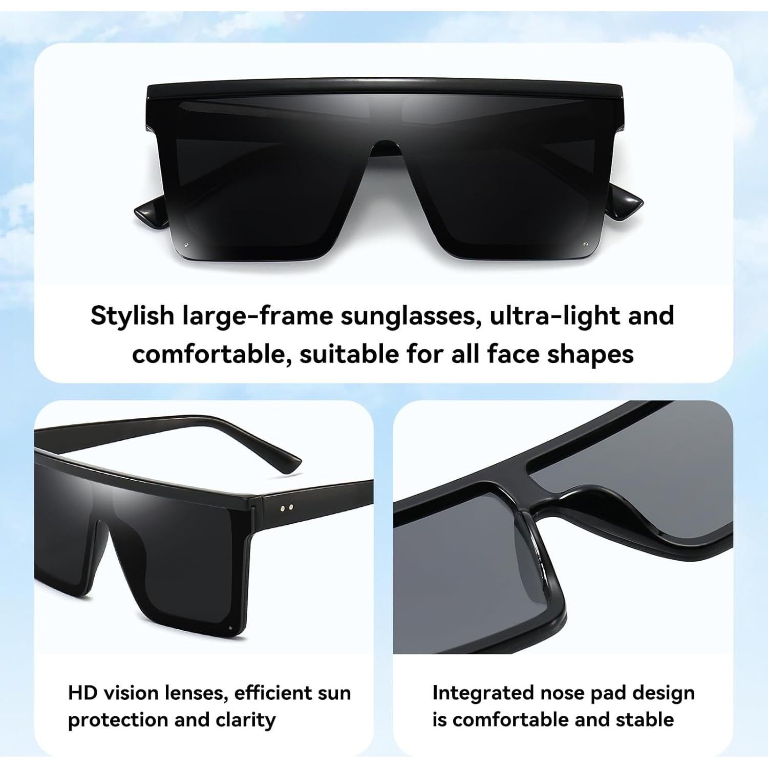 Gafas de sol grandes Dollger para hombres y mujeres UV400