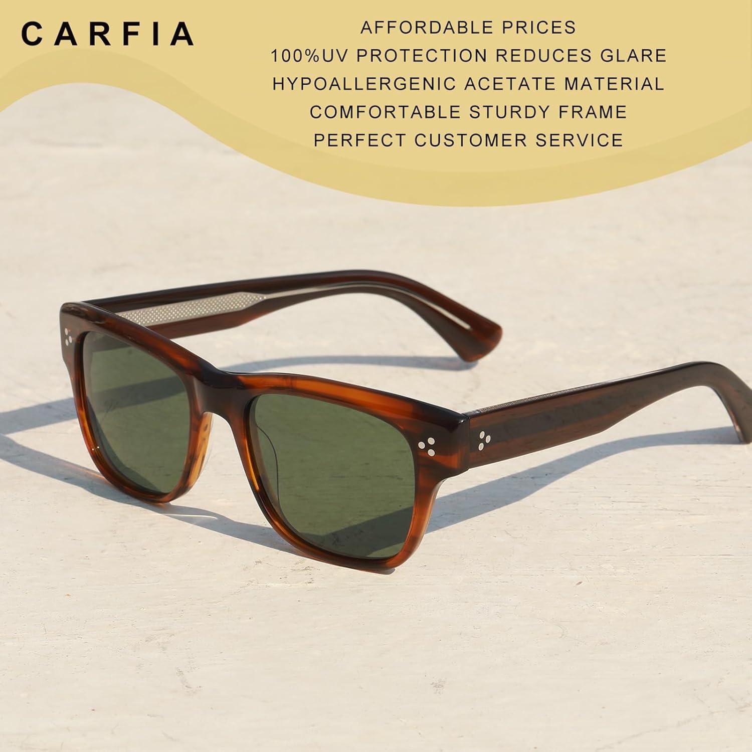 Gafas de sol CARFIA polarizadas UV400 estilo retro cuadrado